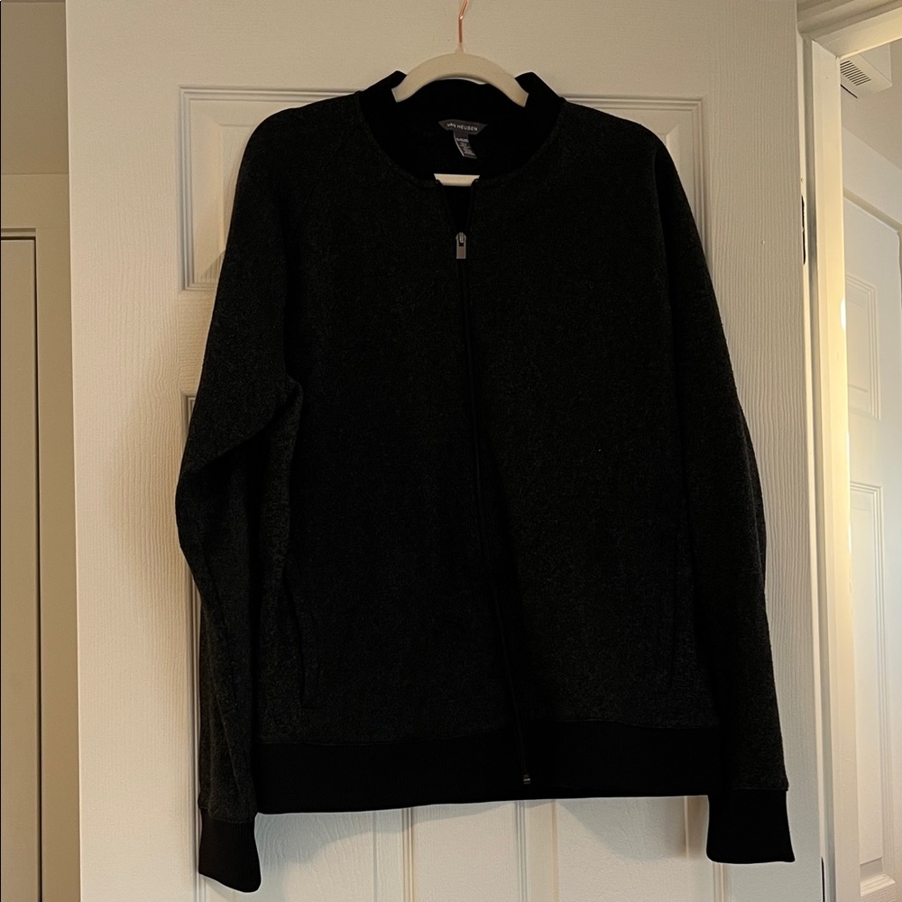 Van Heusen Black Men's Zip-Up Sweater